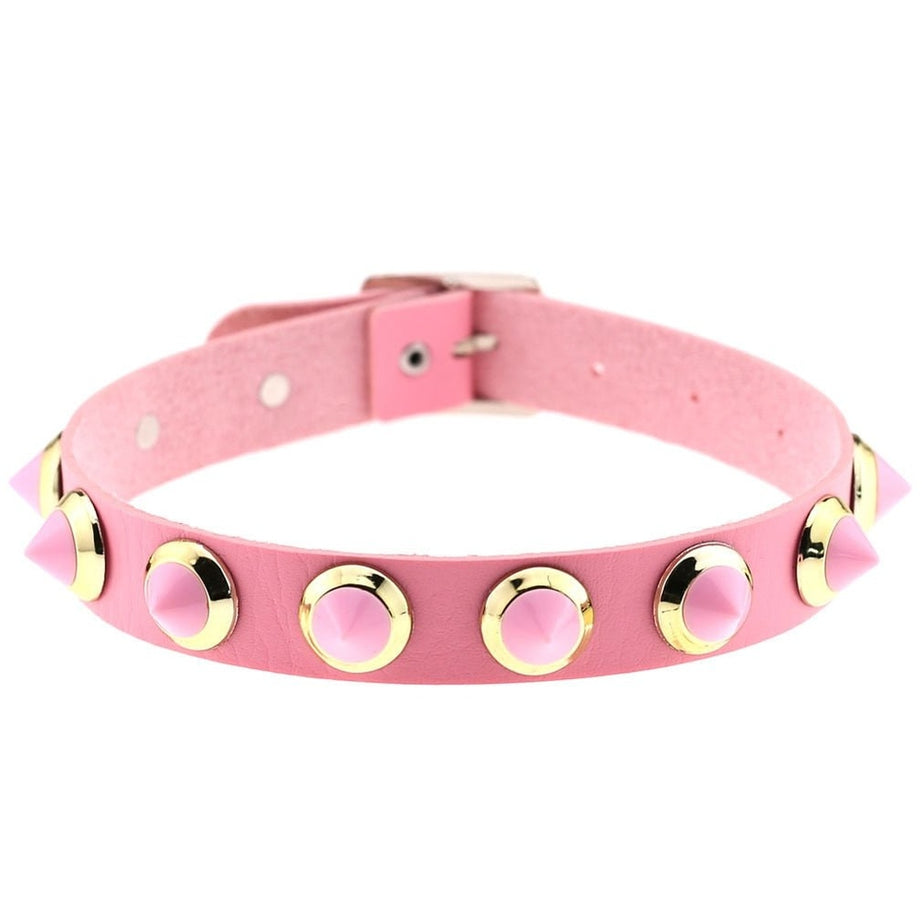 Y2k Pastel Goth PU Leather Choker