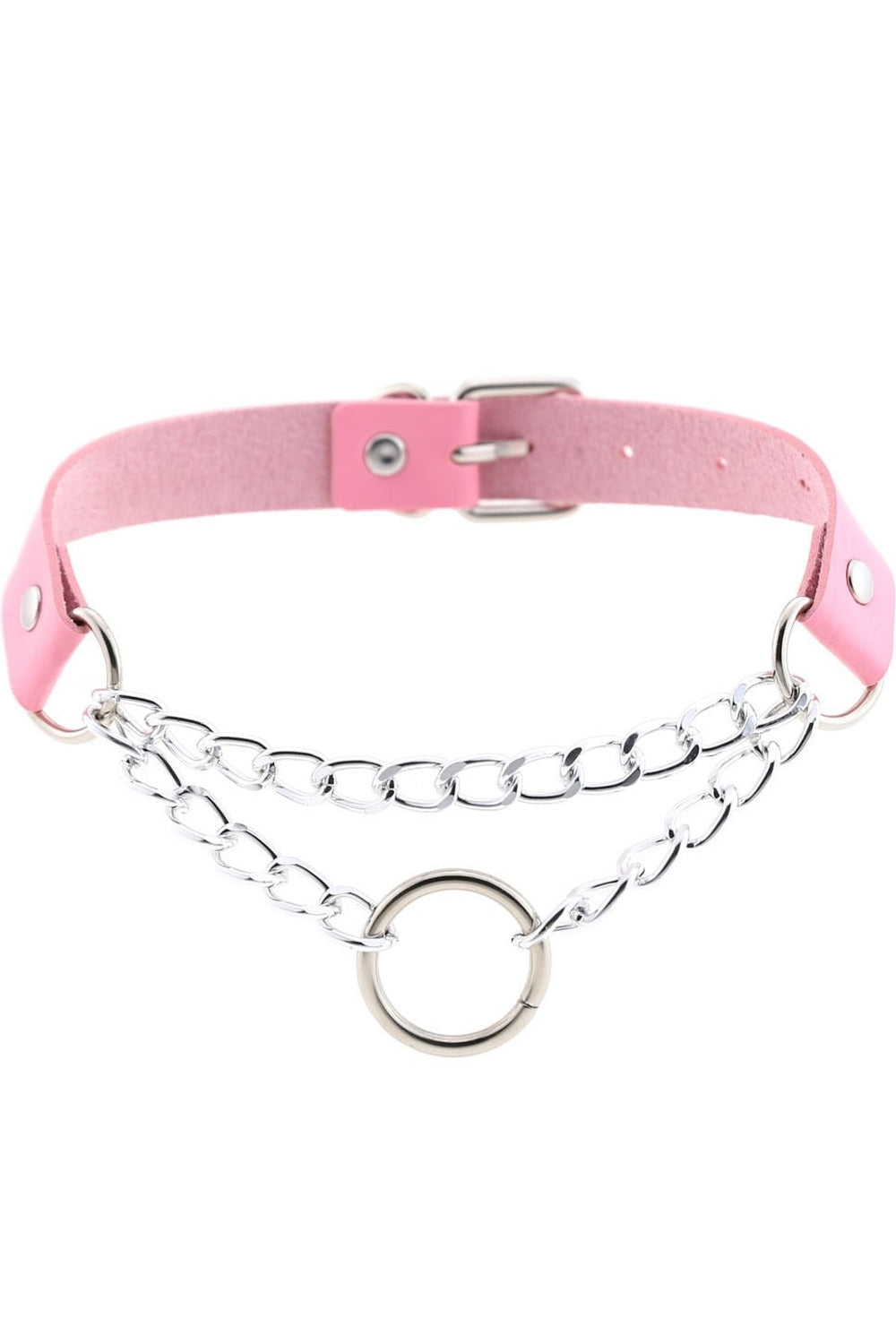 Y2k Pastel Goth PU Leather Choker