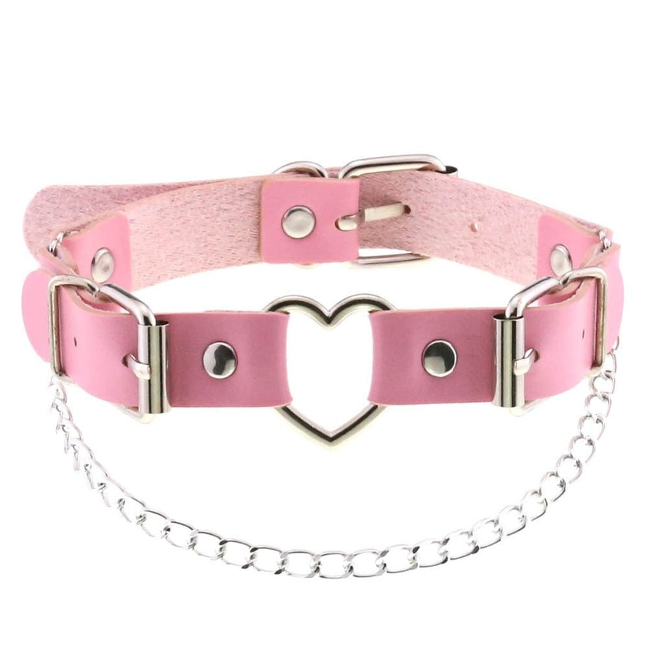 Y2k Pastel Goth PU Leather Choker