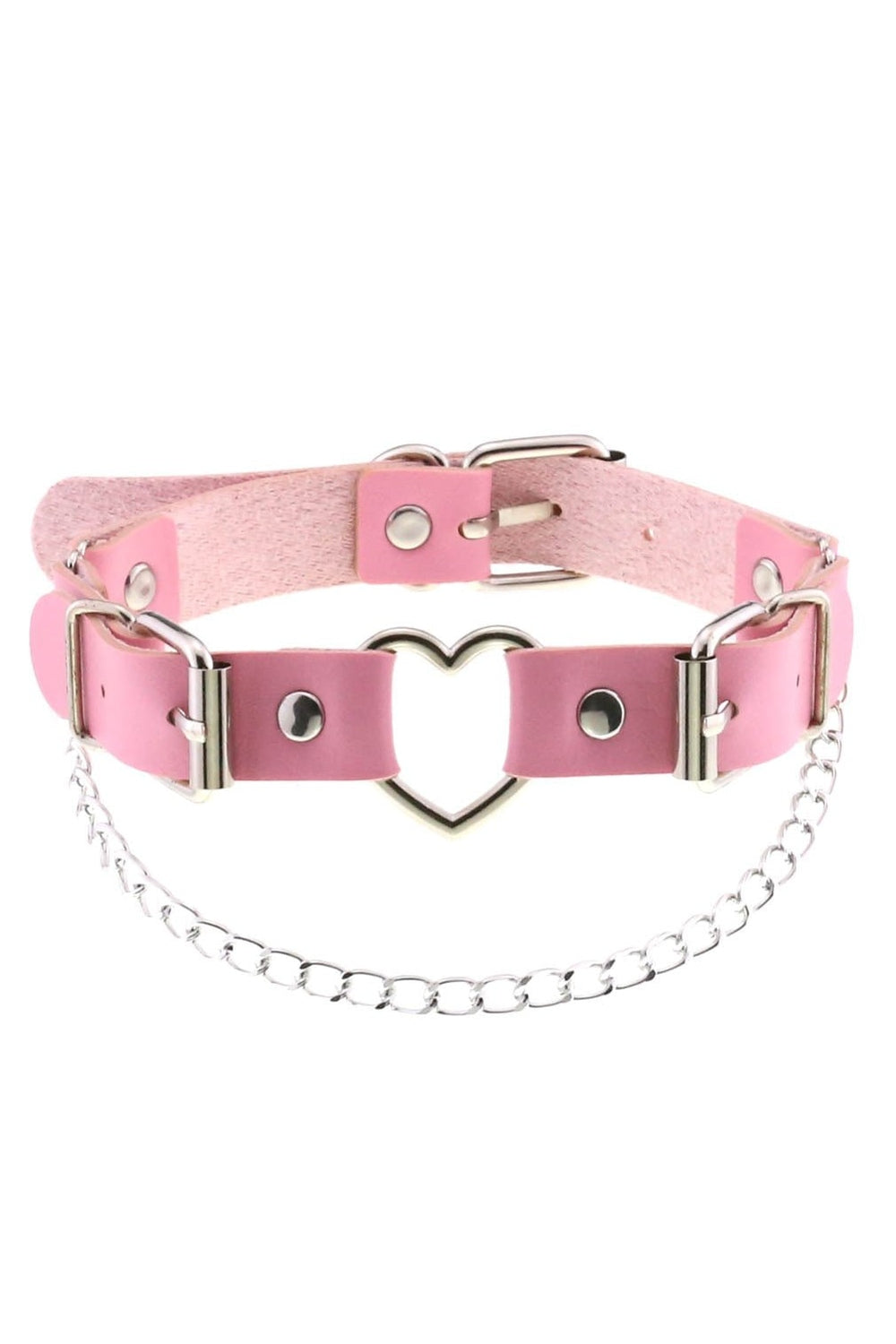 Y2k Pastel Goth PU Leather Choker