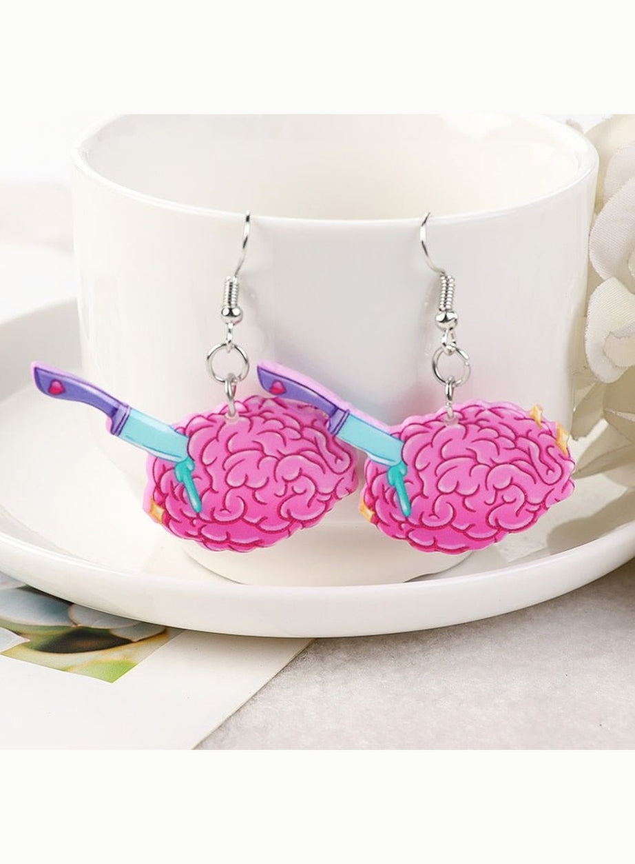 Y2k Pastel Gothic Lips Earrings