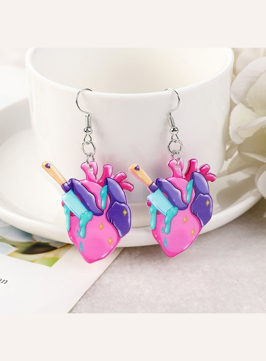 Y2k Pastel Gothic Lips Earrings