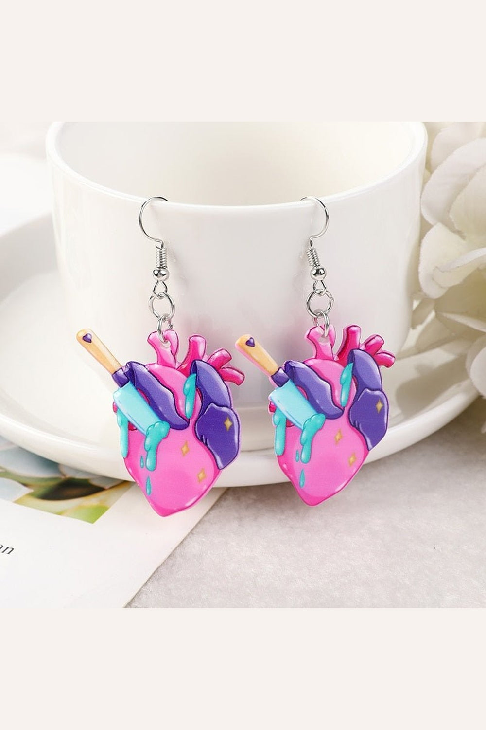 Y2k Pastel Gothic Lips Earrings