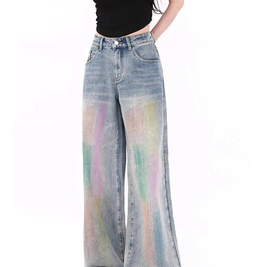 Y2k Pastel Gradient Baggy Jeans