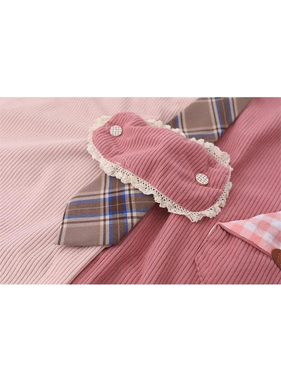 Y2k Pastel Puppy Patchwork Shirt