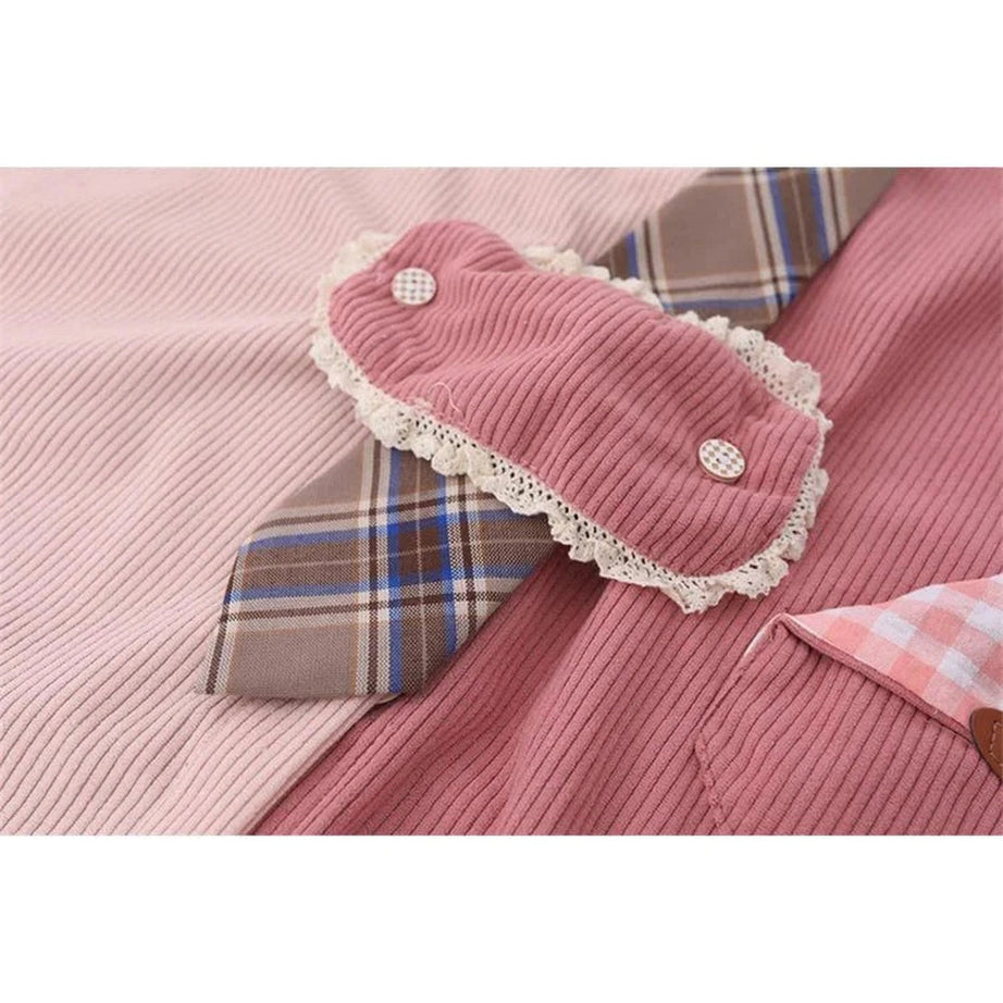 Y2k Pastel Puppy Patchwork Shirt