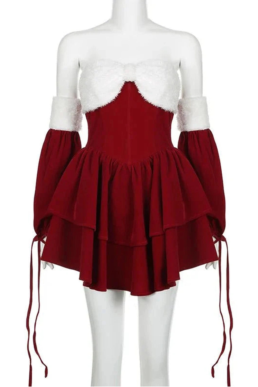 Y2k Patchwork Red Mini Dress