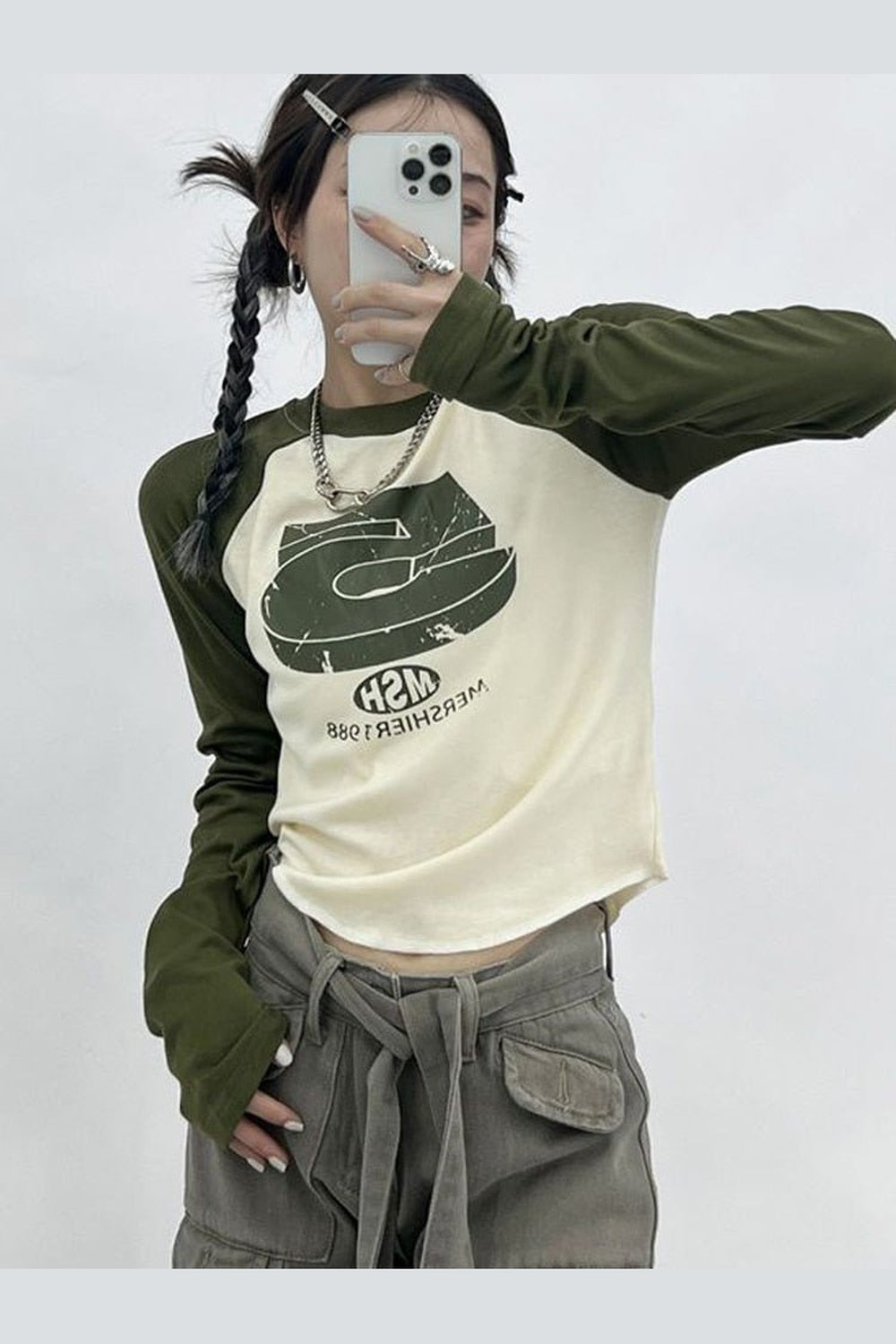 Y2k Patchwork Retro Crop Top