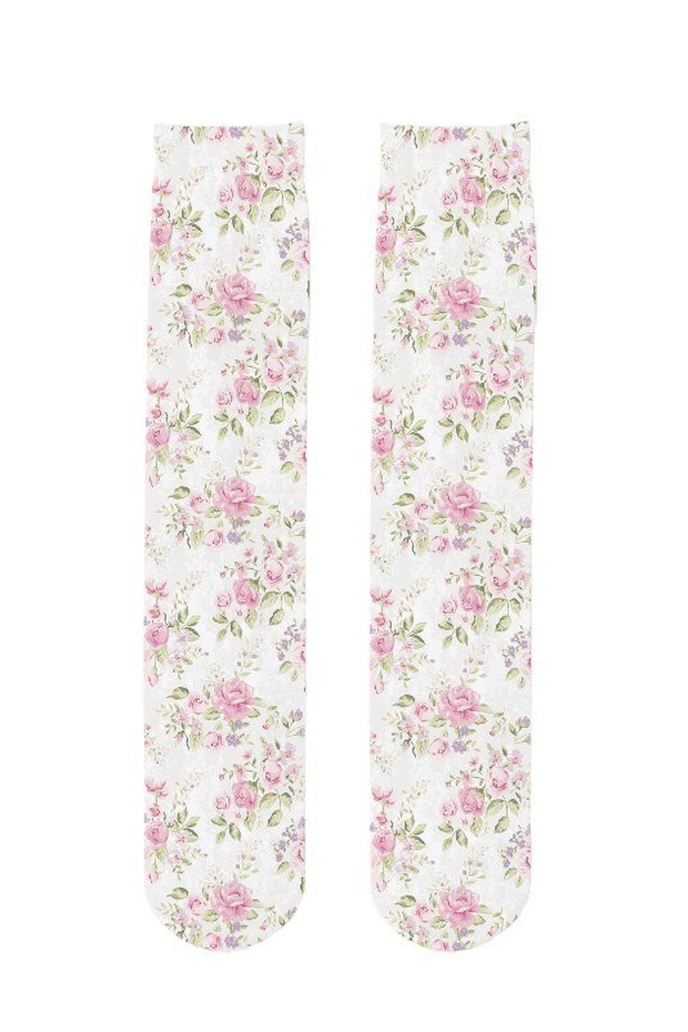 Y2k Peach Print Calf Stockings