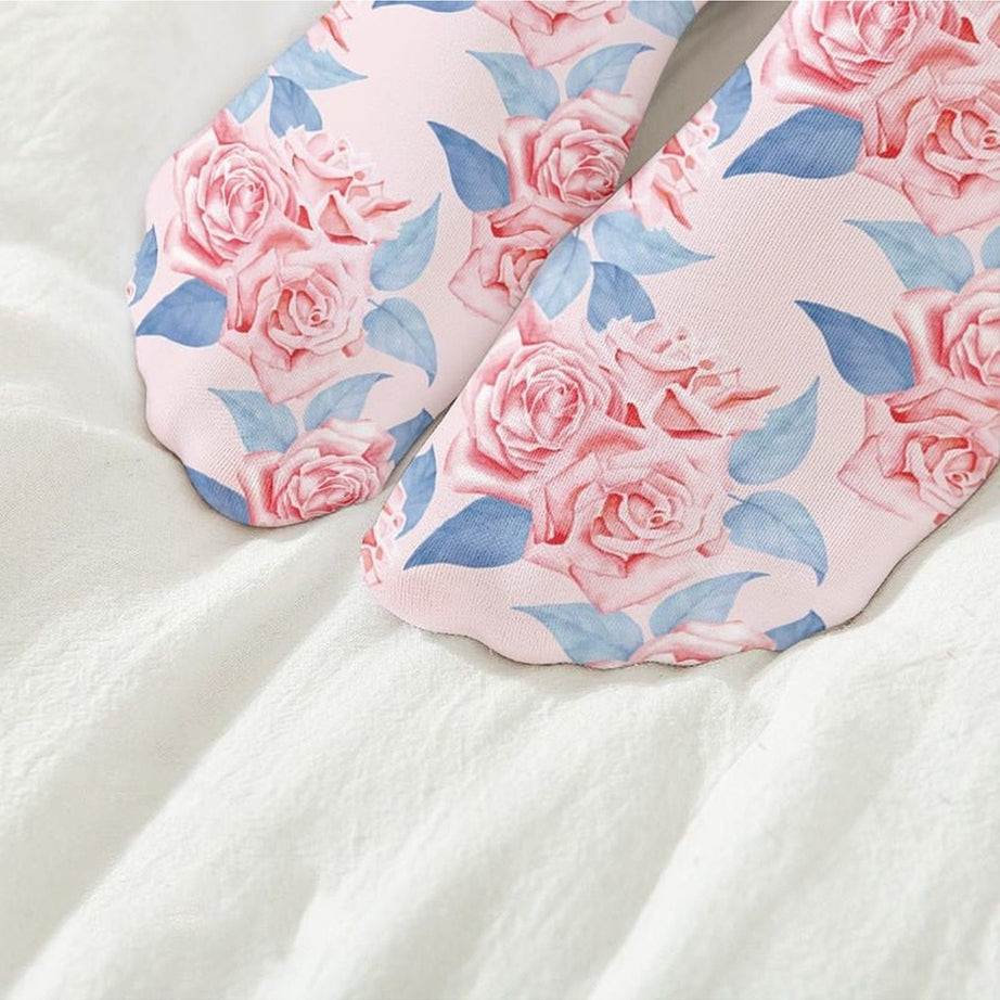 Y2k Peach Print Calf Stockings