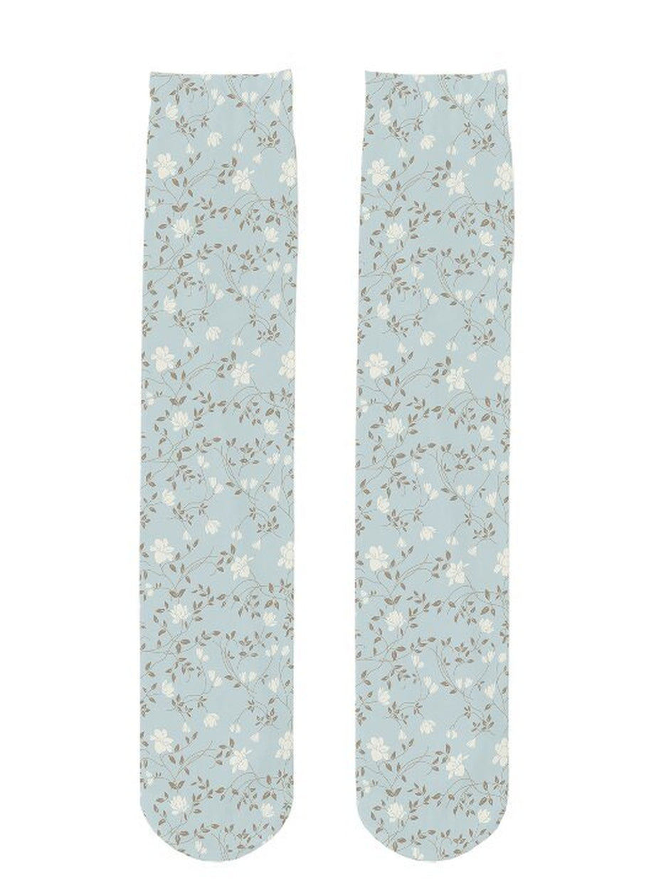 Y2k Peach Print Calf Stockings