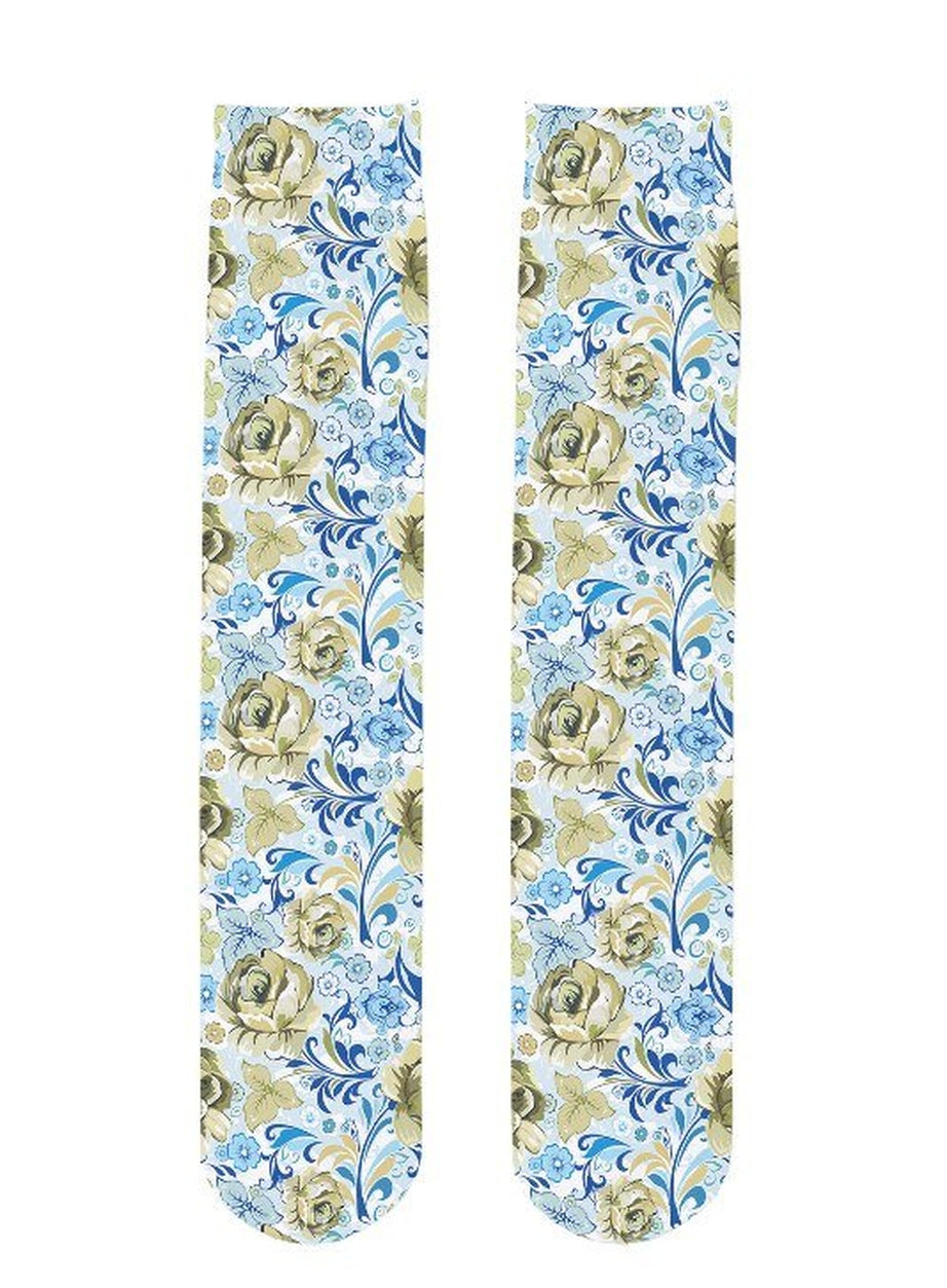 Y2k Peach Print Calf Stockings