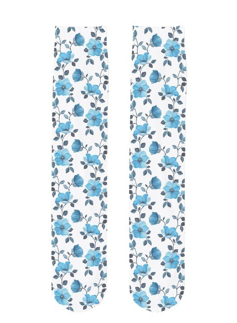 Y2k Peach Print Calf Stockings