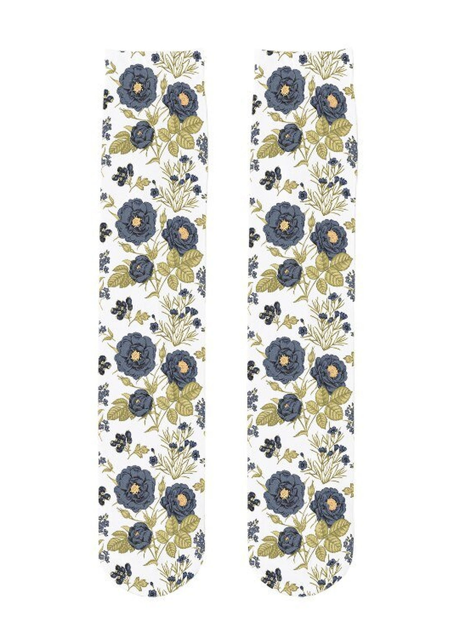 Y2k Peach Print Calf Stockings