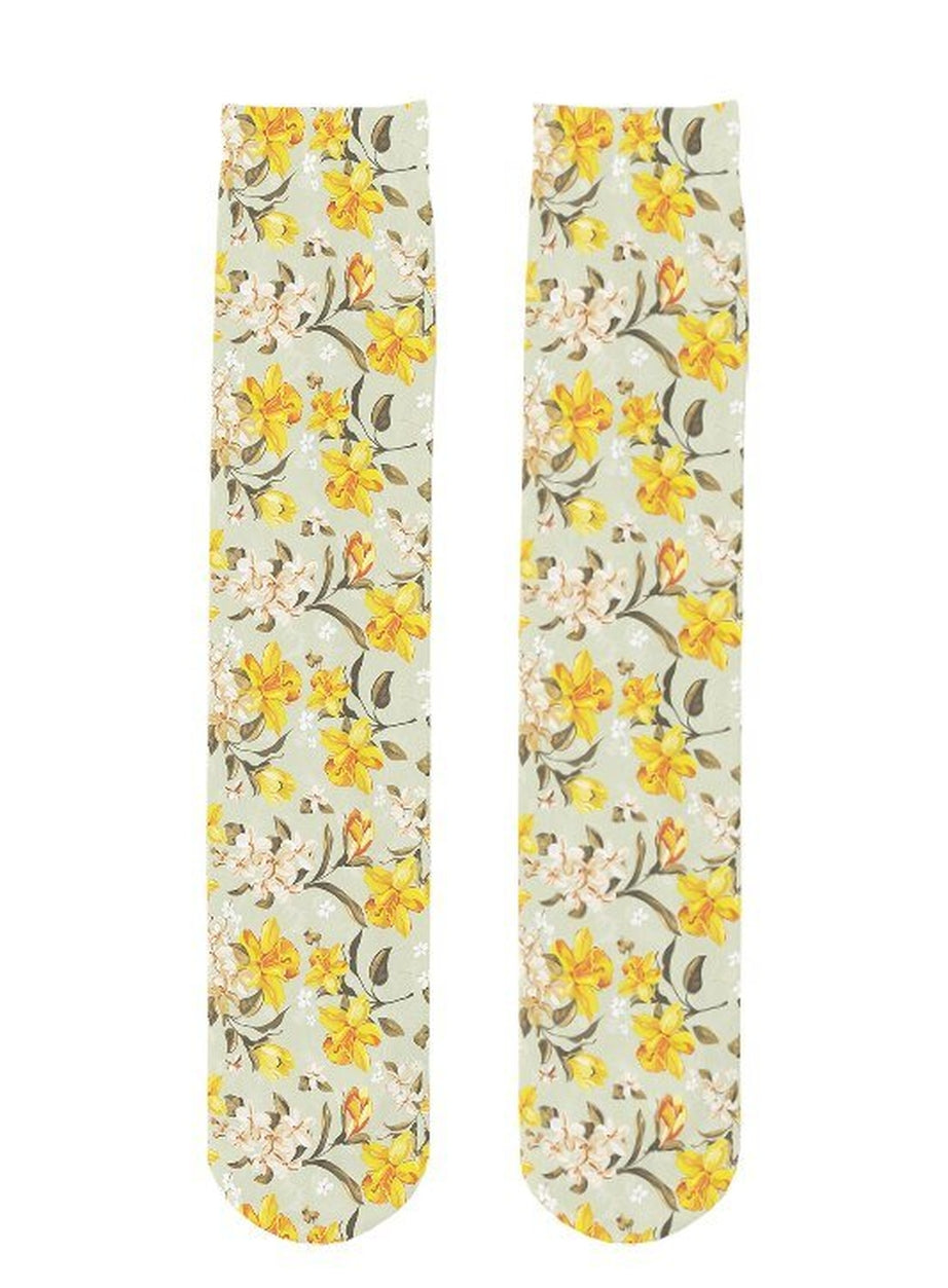 Y2k Peach Print Calf Stockings