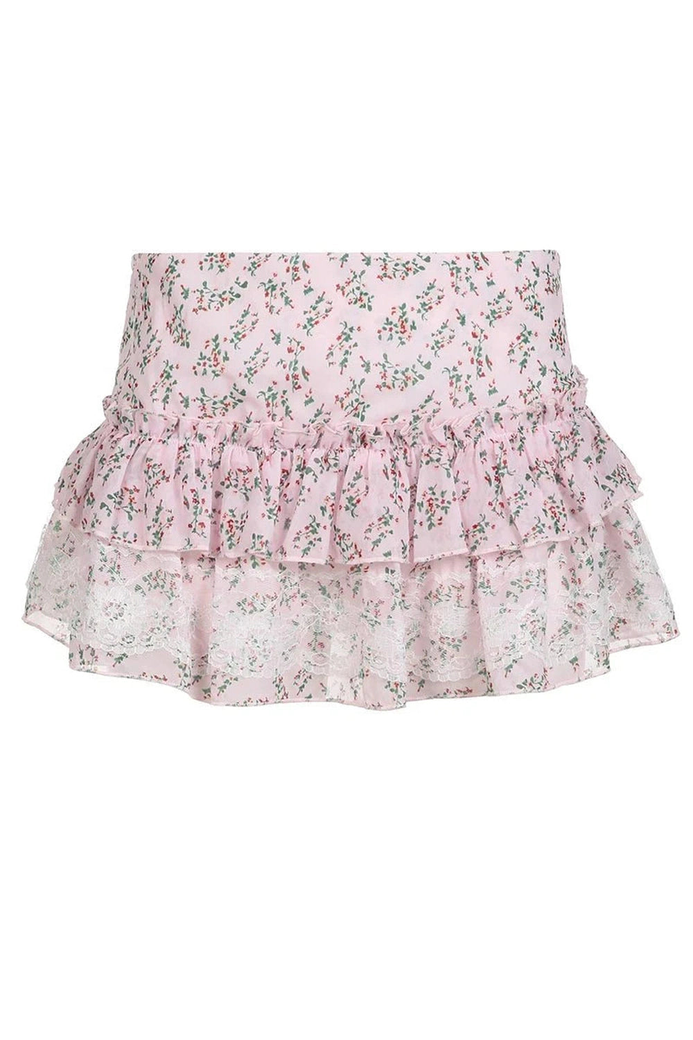 Y2k Petal Play Layered Mini Skirt