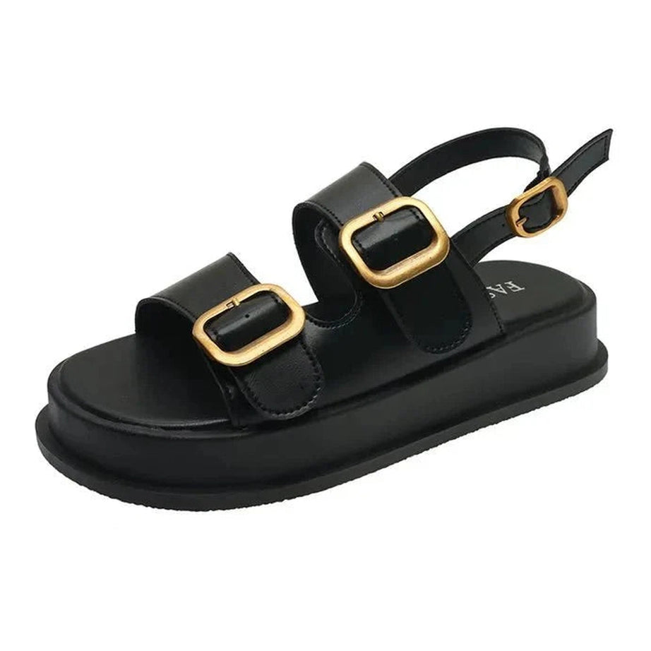 Y2k Pin Buckle Platform Sandals