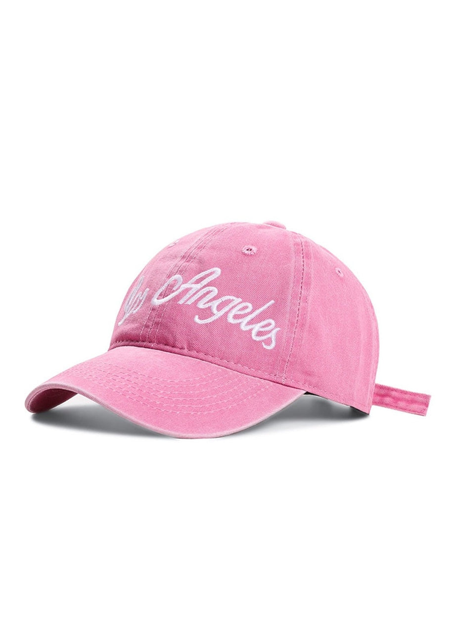 Y2k Pink Embroidered Baseball Cap