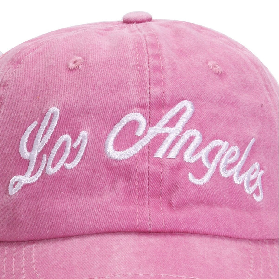 Y2k Pink Embroidered Baseball Cap