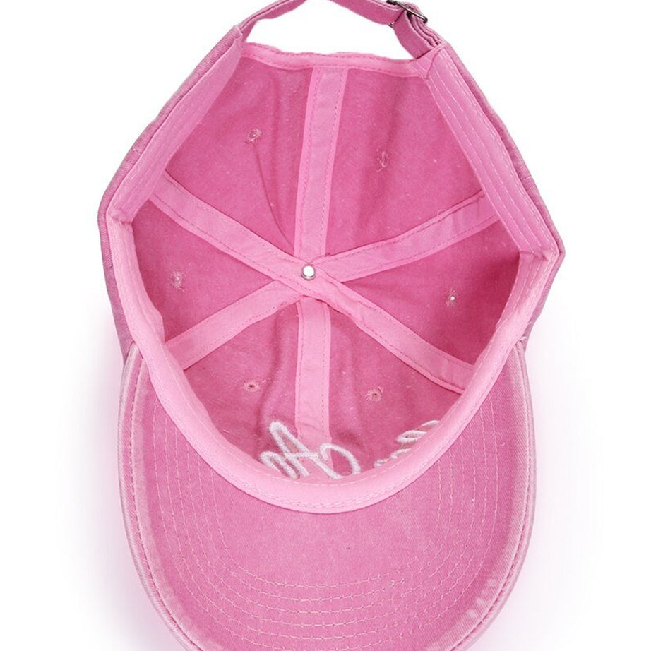 Y2k Pink Embroidered Baseball Cap