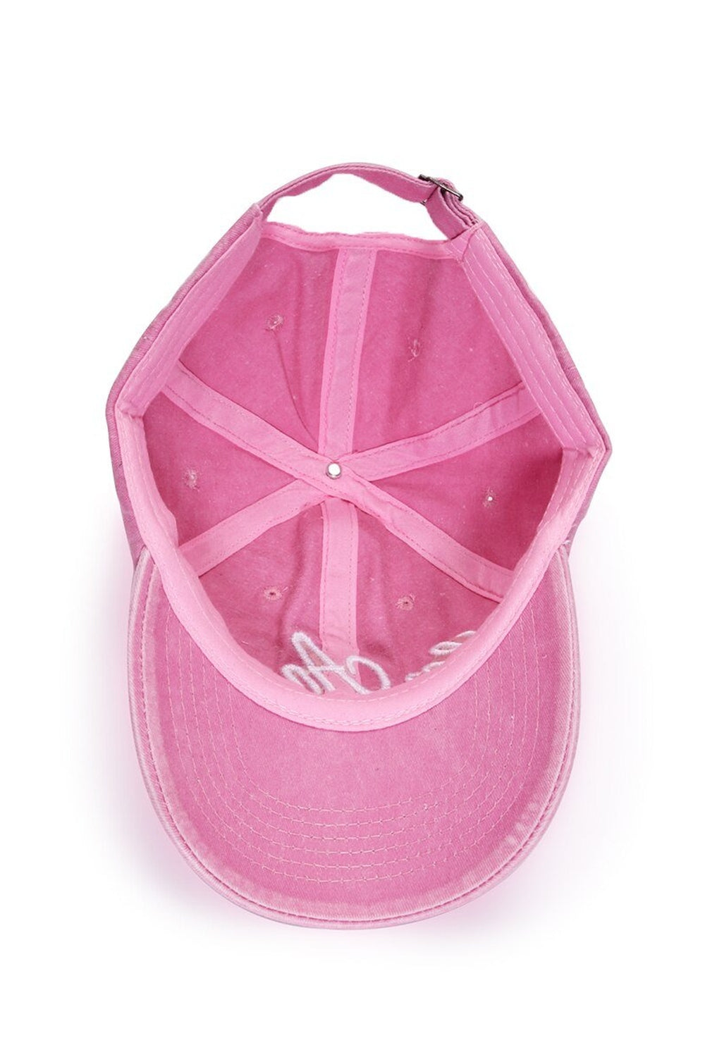 Y2k Pink Embroidered Baseball Cap