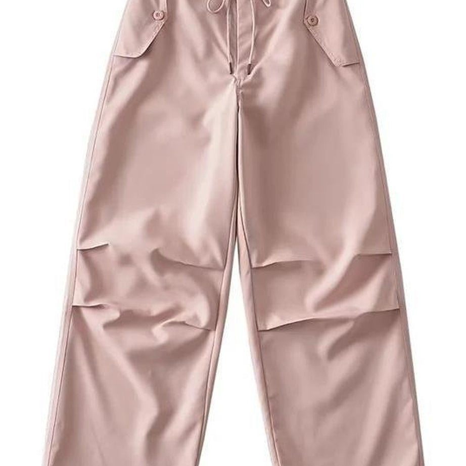 Y2k Pink Parachute Joggers Pants