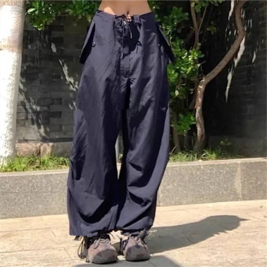 Y2k Pink Parachute Joggers Pants