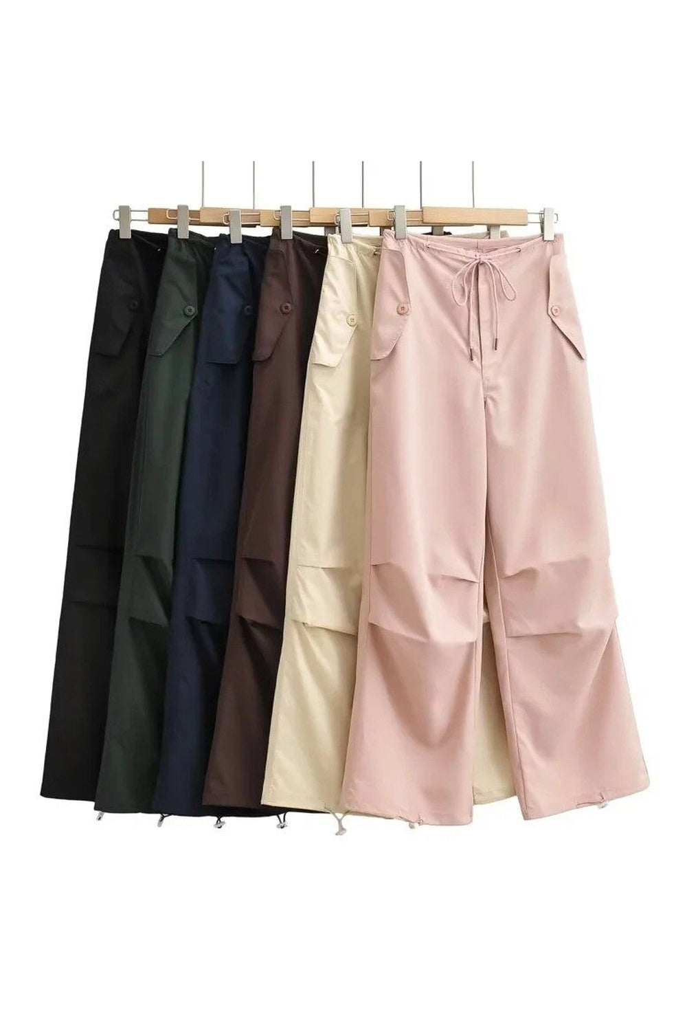 Y2k Pink Parachute Joggers Pants