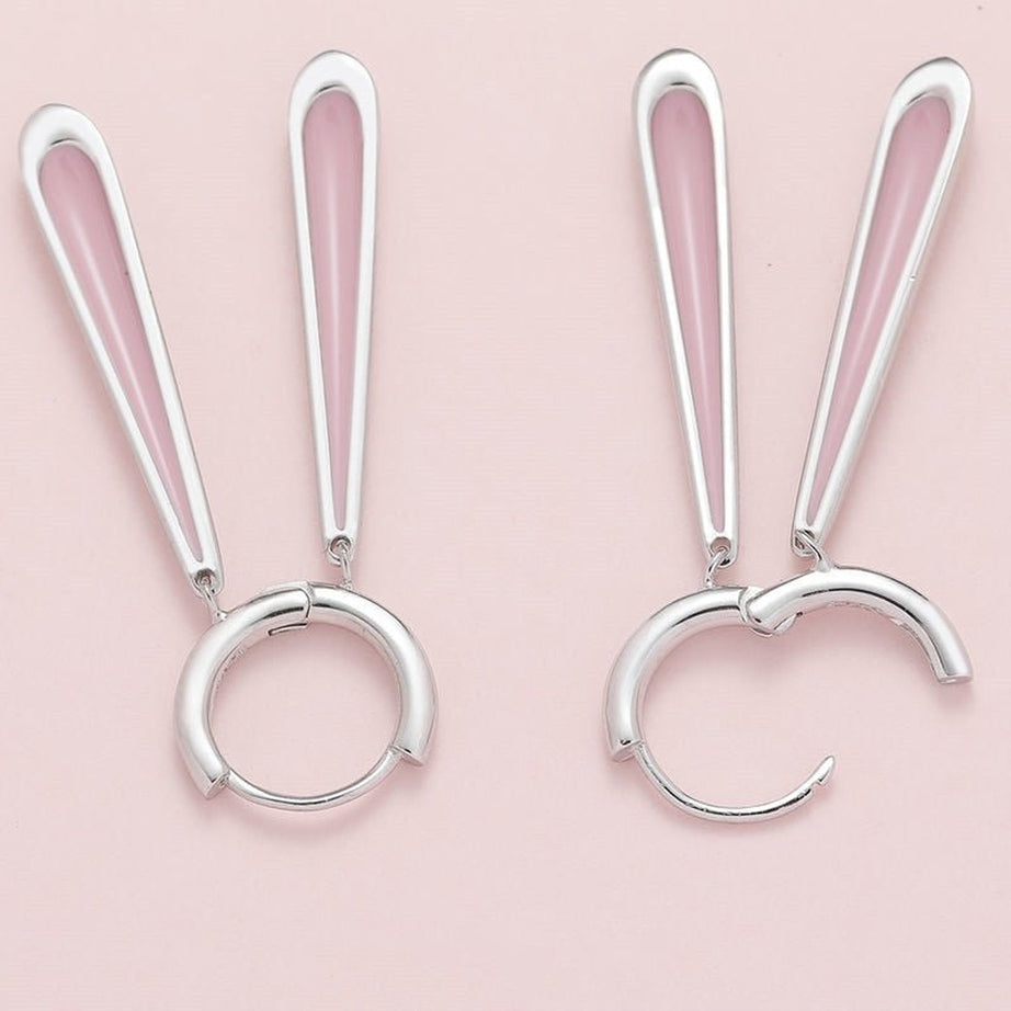 Y2k Pink Rabbit Ears Party Earrings