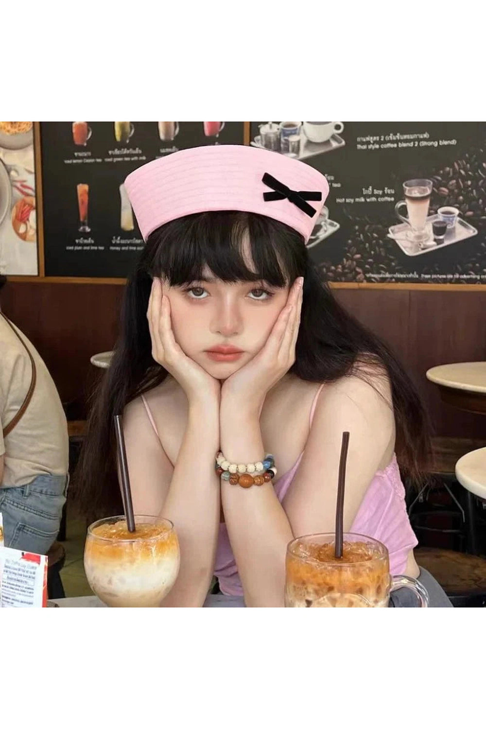 Y2k Pink Sailor JK Beret