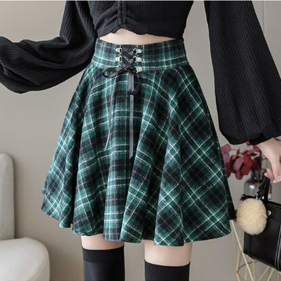 Y2k Plaid Grunge Style Skirt