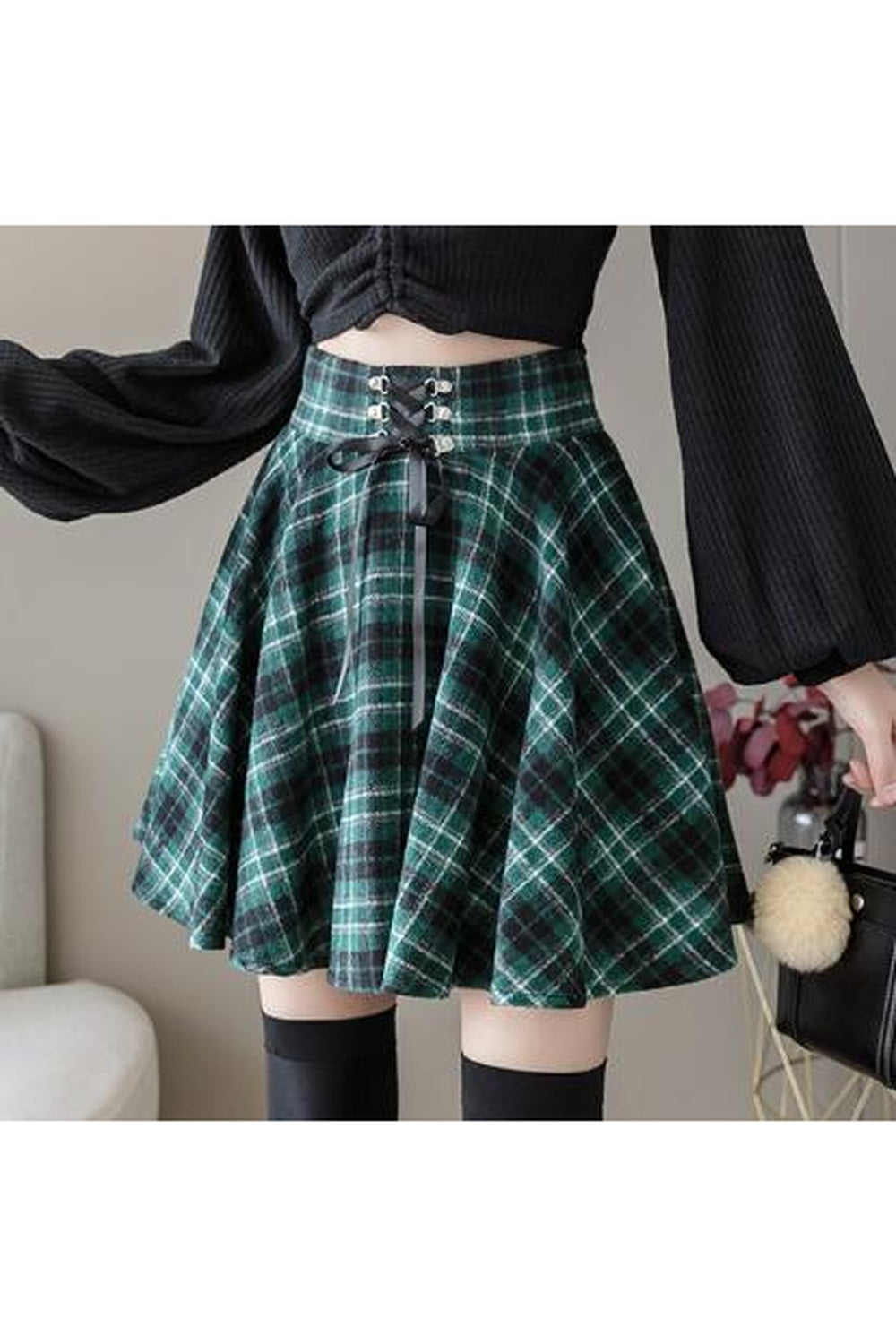 Y2k Plaid Grunge Style Skirt