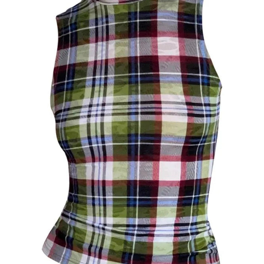 Y2k Plaid Harajuku Crop Top