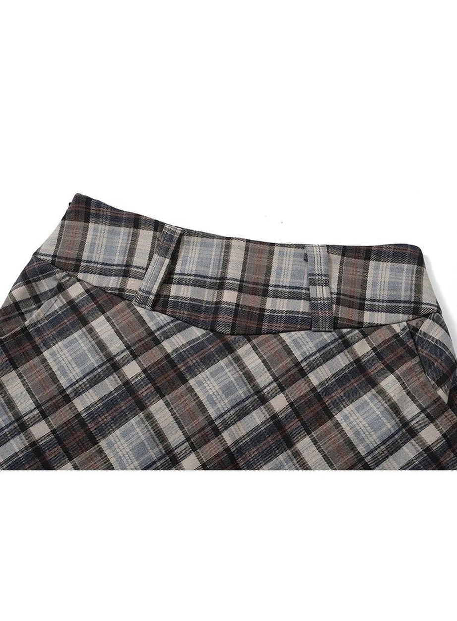 Y2k Plaid Harajuku Mini Skirt