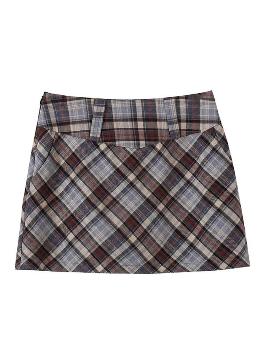 Y2k Plaid Harajuku Mini Skirt