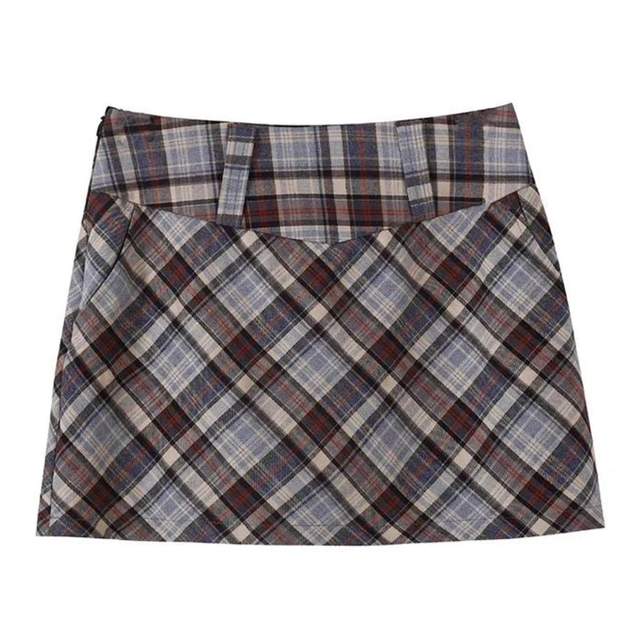 Y2k Plaid Harajuku Mini Skirt