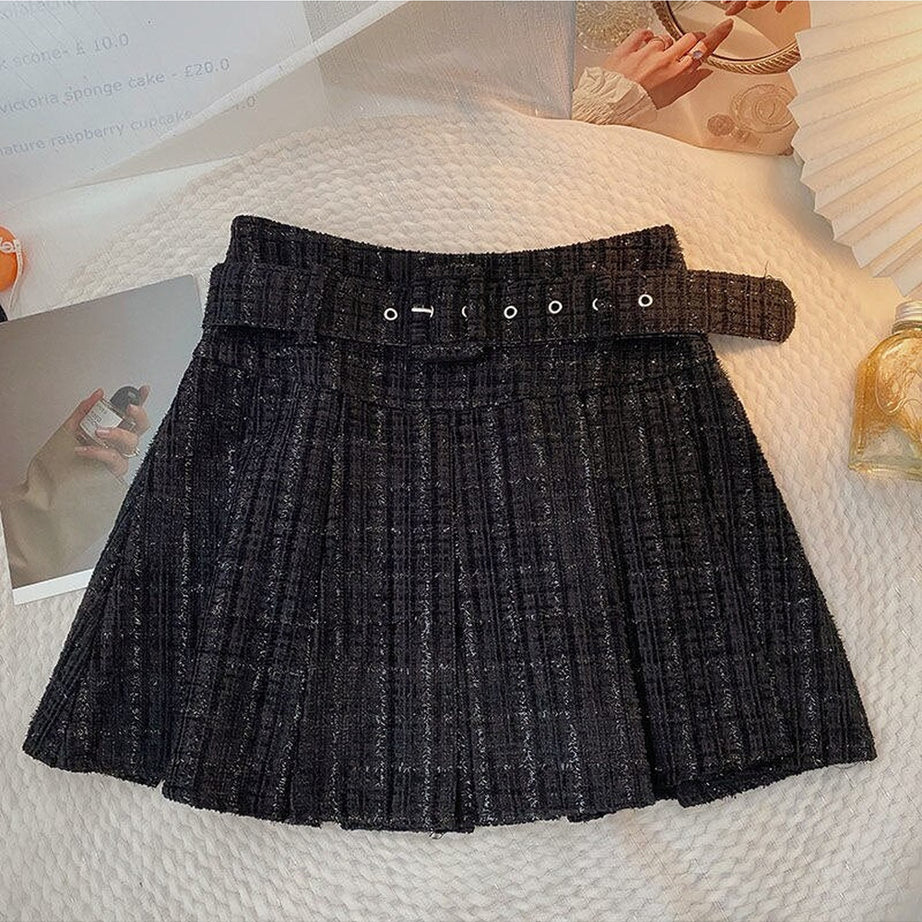 Y2k Plaid High Waist Preppy Skirt