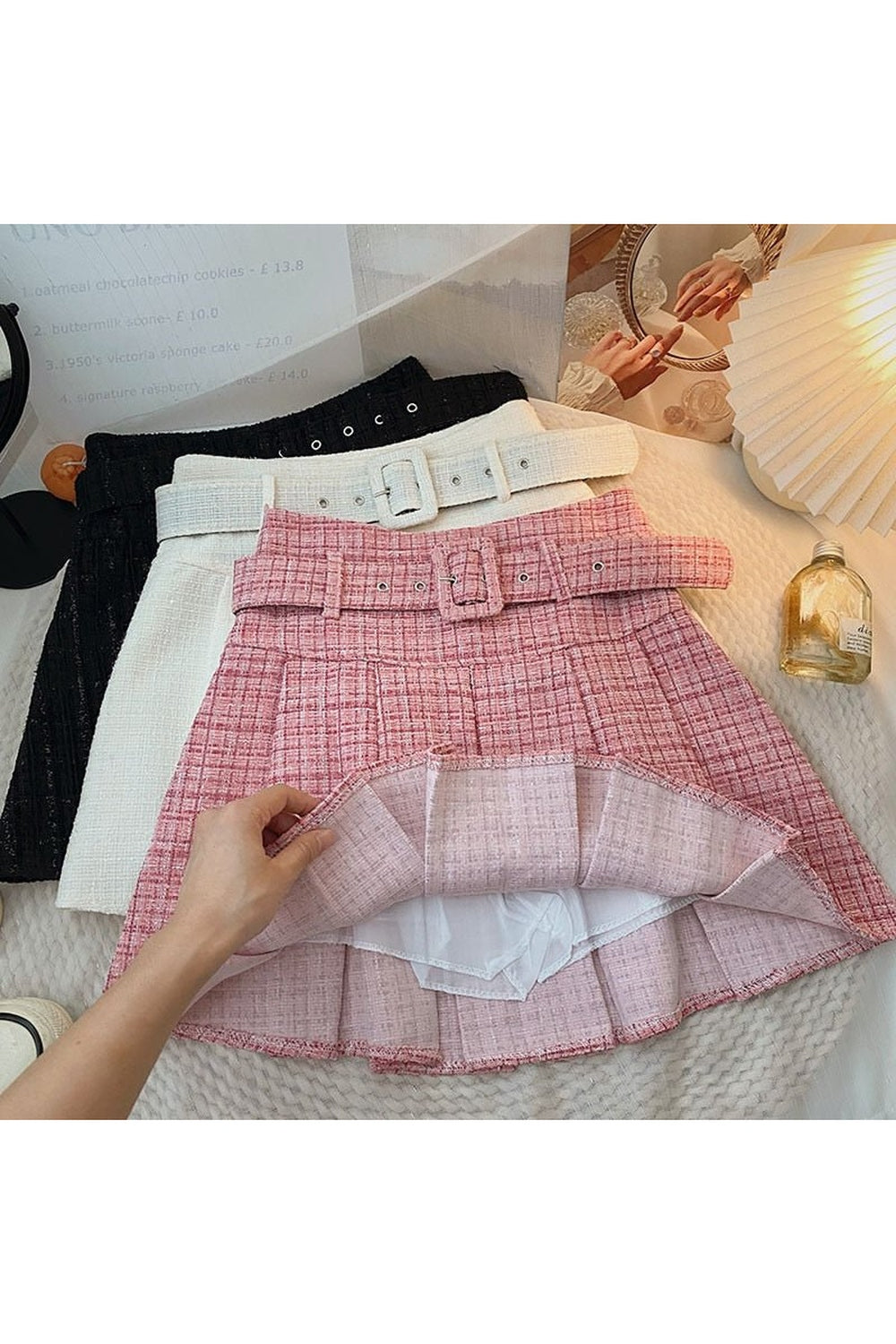 Y2k Plaid High Waist Preppy Skirt