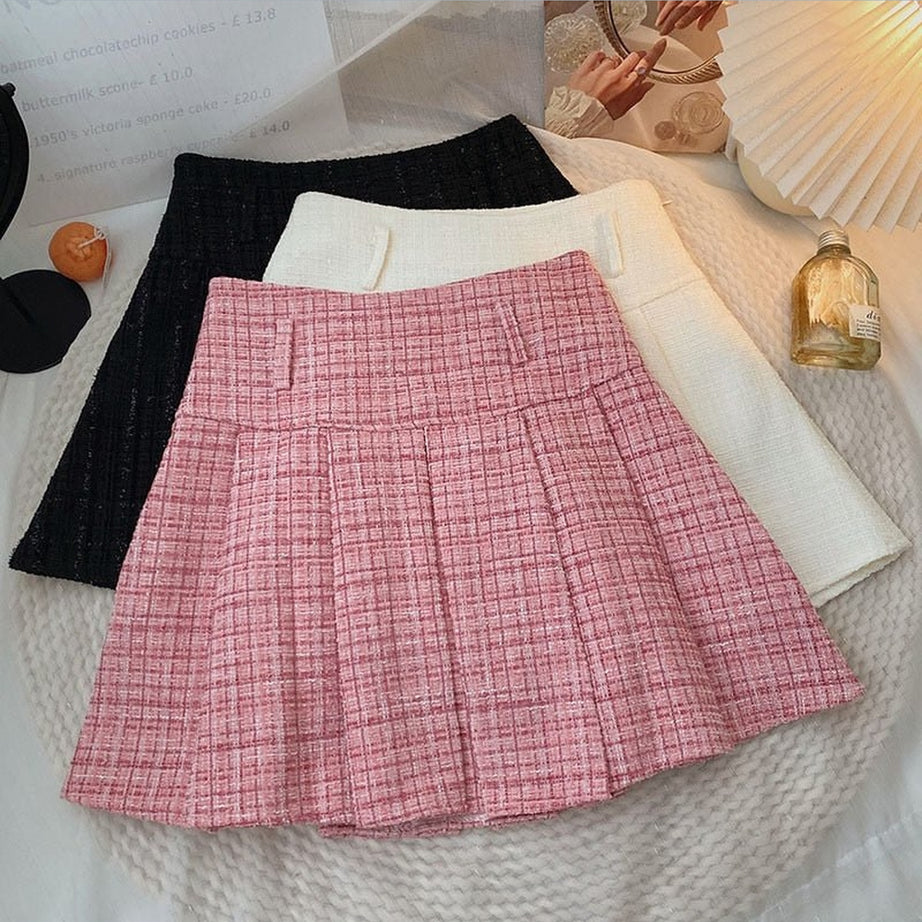 Y2k Plaid High Waist Preppy Skirt