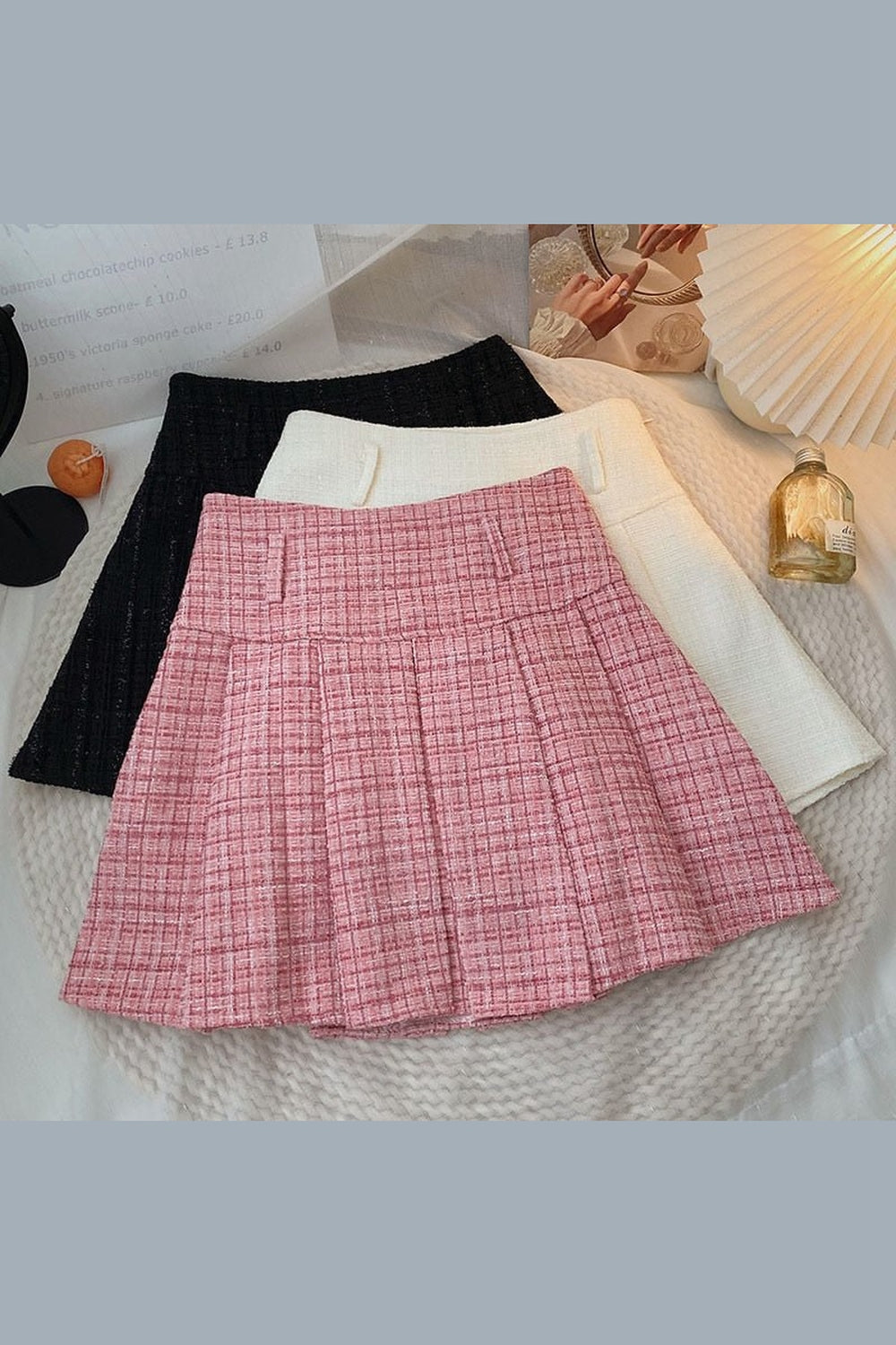 Y2k Plaid High Waist Preppy Skirt