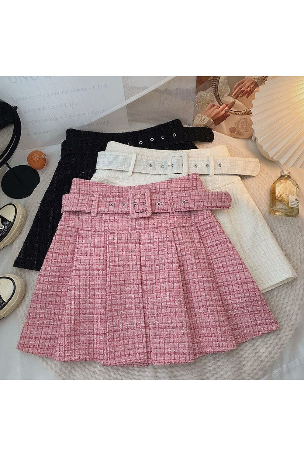 Y2k Plaid High Waist Preppy Skirt