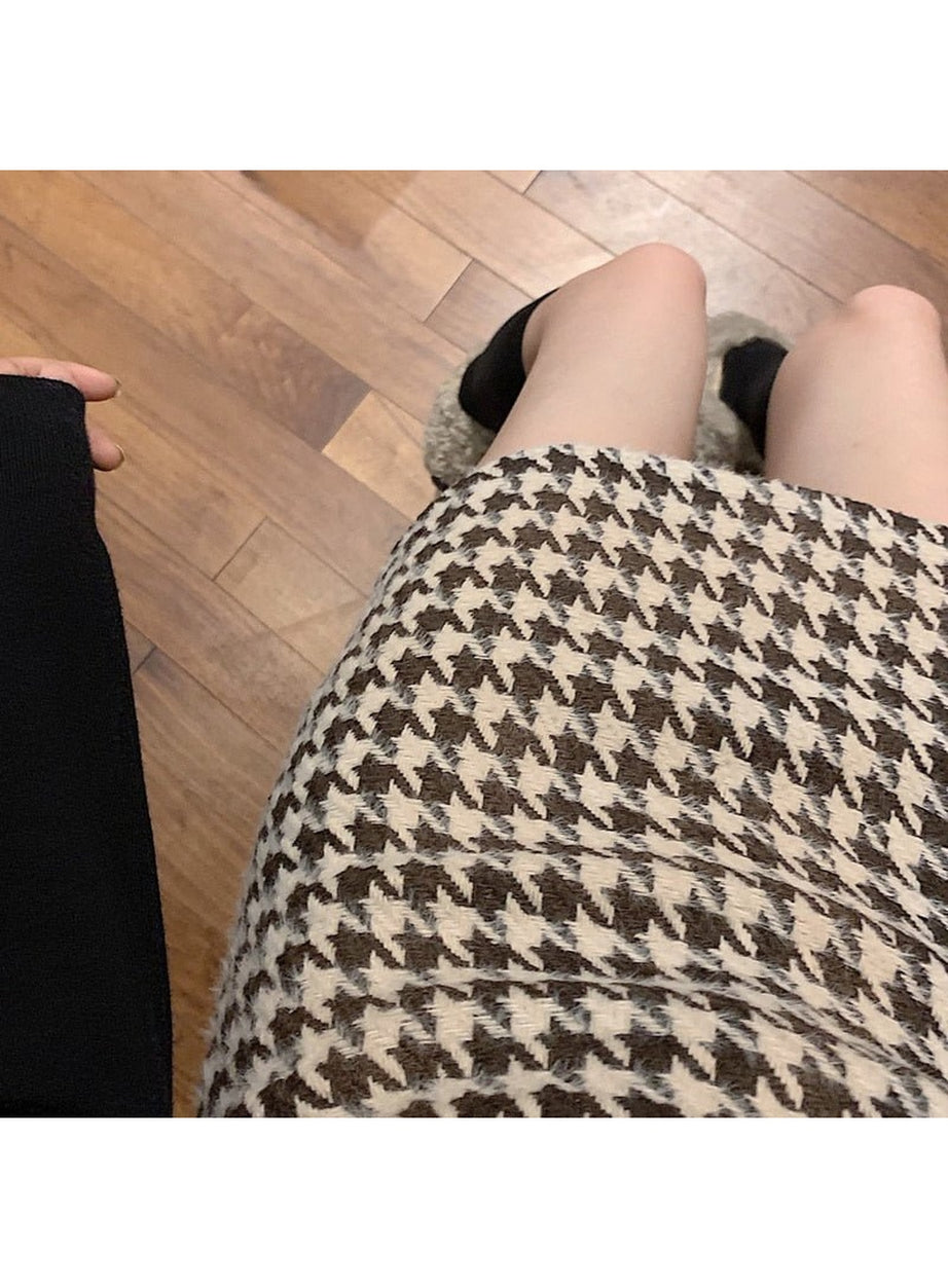 Y2k Plaid High Waist Retro Skirt