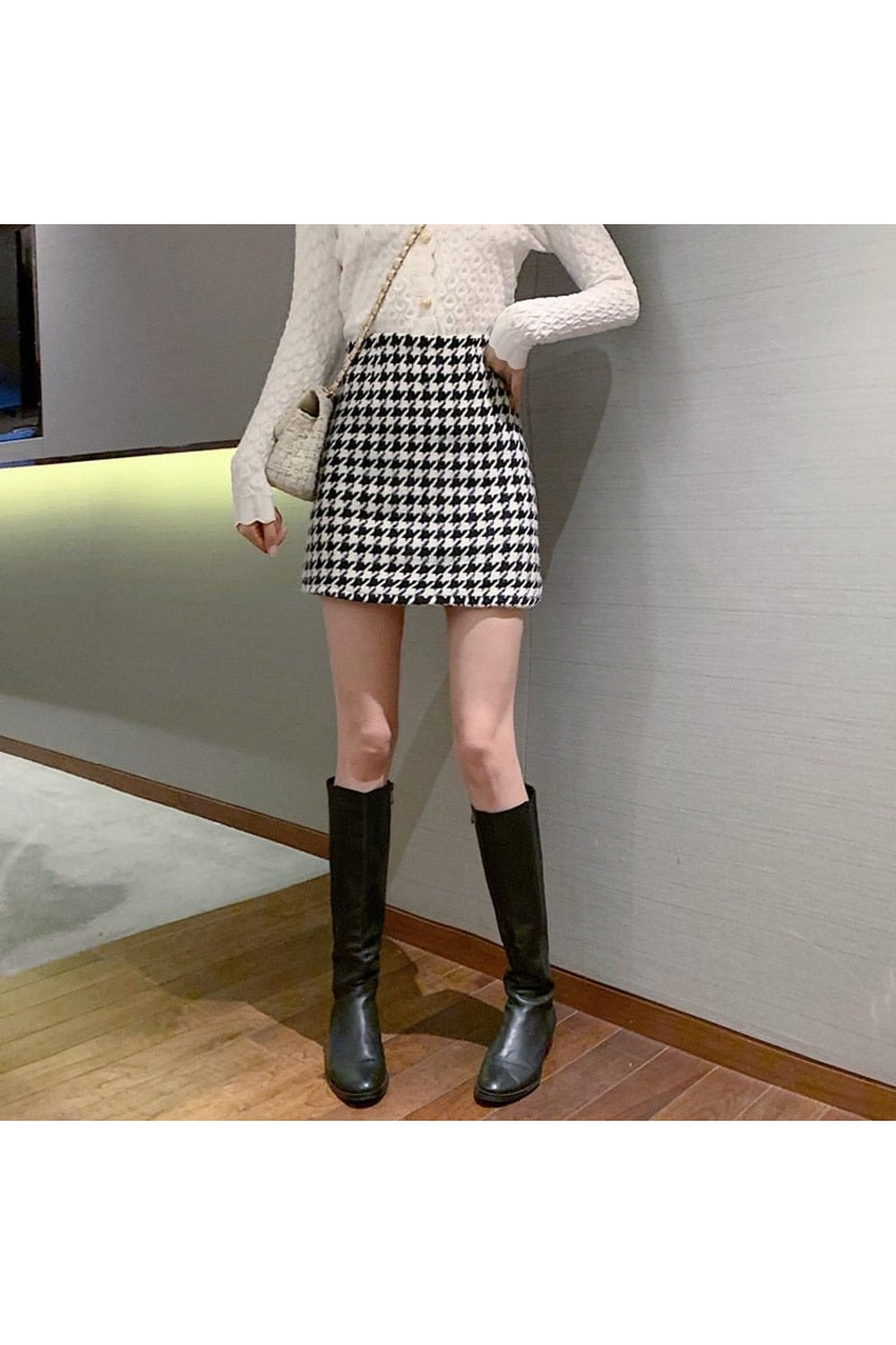 Y2k Plaid High Waist Retro Skirt