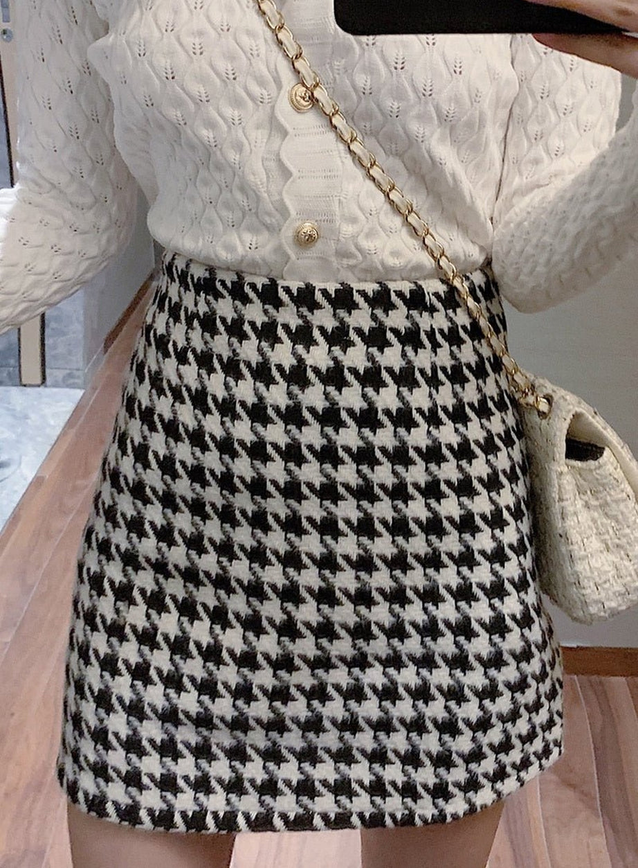 Y2k Plaid High Waist Retro Skirt