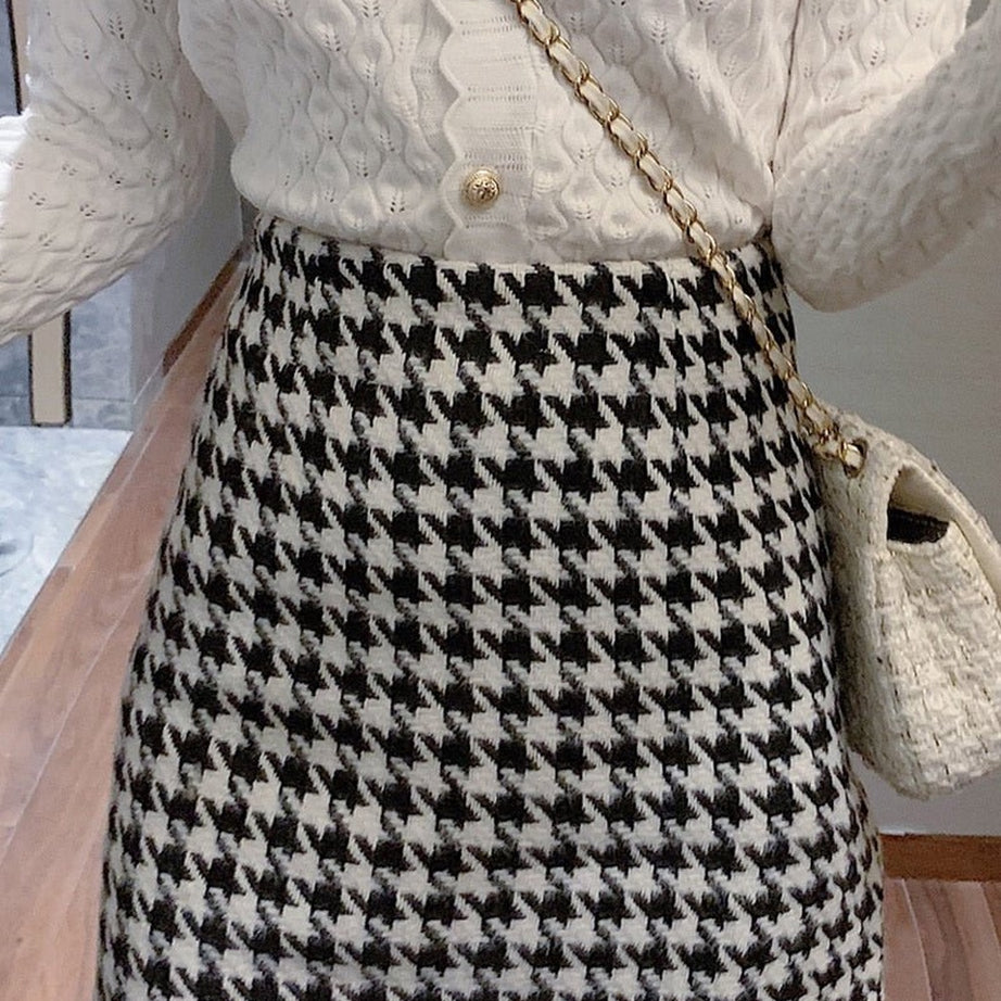 Y2k Plaid High Waist Retro Skirt