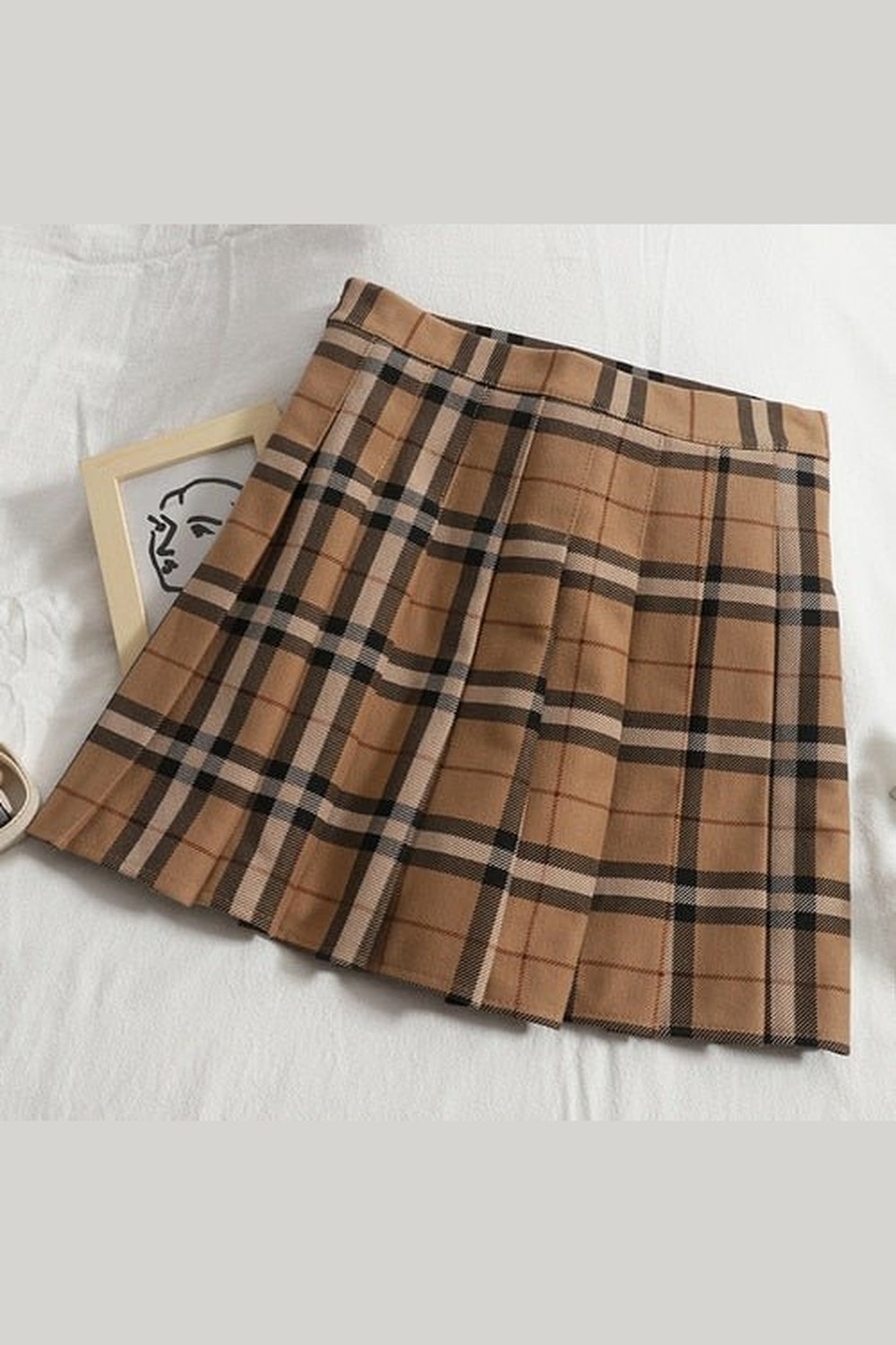 Y2k Plaid Pleated Mini Skirt