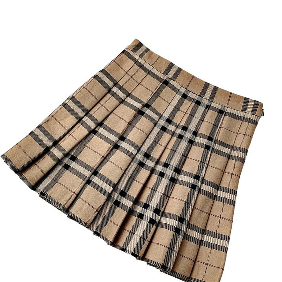 Y2k Plaid Pleated Mini Skirt