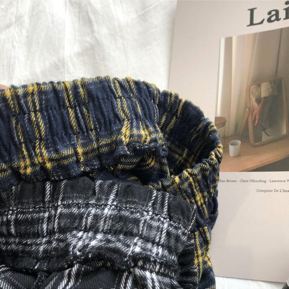 Y2k Plaid Soft Loose Retro Shorts