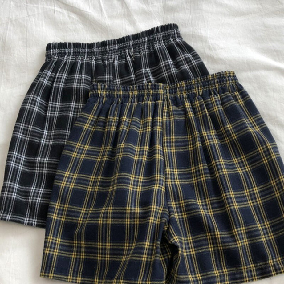 Y2k Plaid Soft Loose Retro Shorts