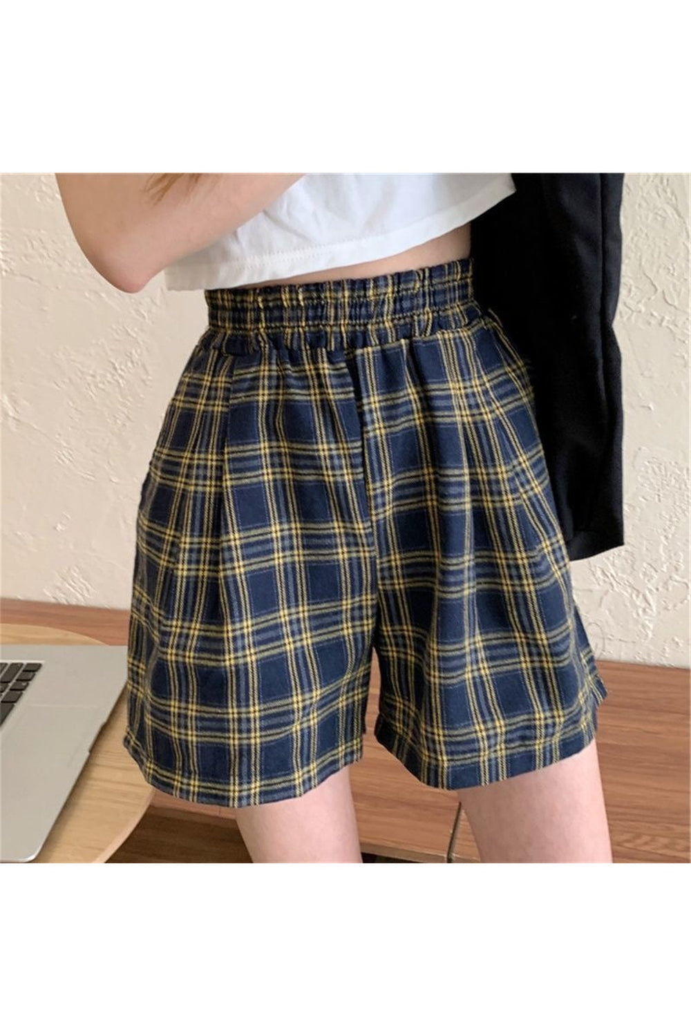 Y2k Plaid Soft Loose Retro Shorts